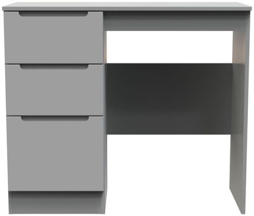 Milan Grey 3 Drawer Single Dressing Table