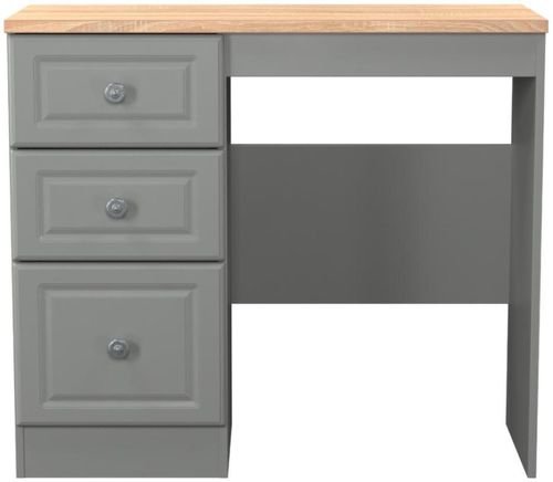 Norfolk Grey and Oak Effect 3 Drawer Single Dressing Table