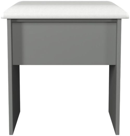 Norfolk Grey Padded Dressing Stool