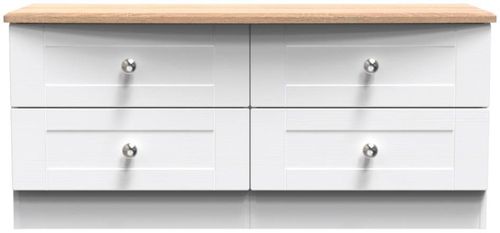 Sussex White and Oak Effect Bed Box