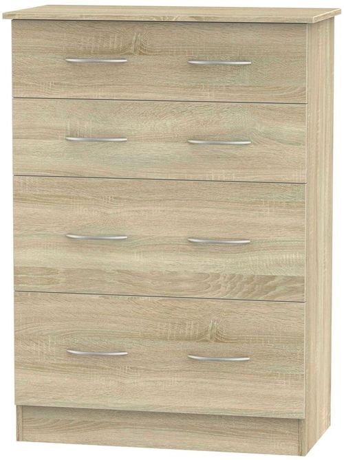 Avon Oak Effect 4 Drawer Deep Chest