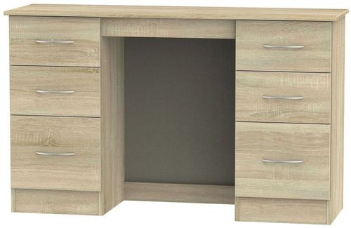 Avon Oak Effect 6 Drawer Double Dressing Table