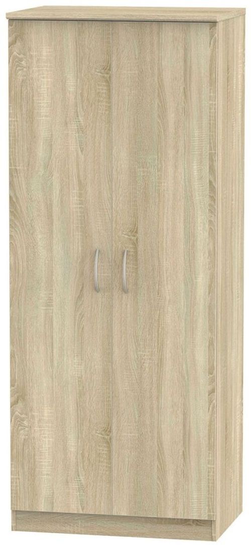 Avon Oak Effect 2 Door Plain Wardrobe