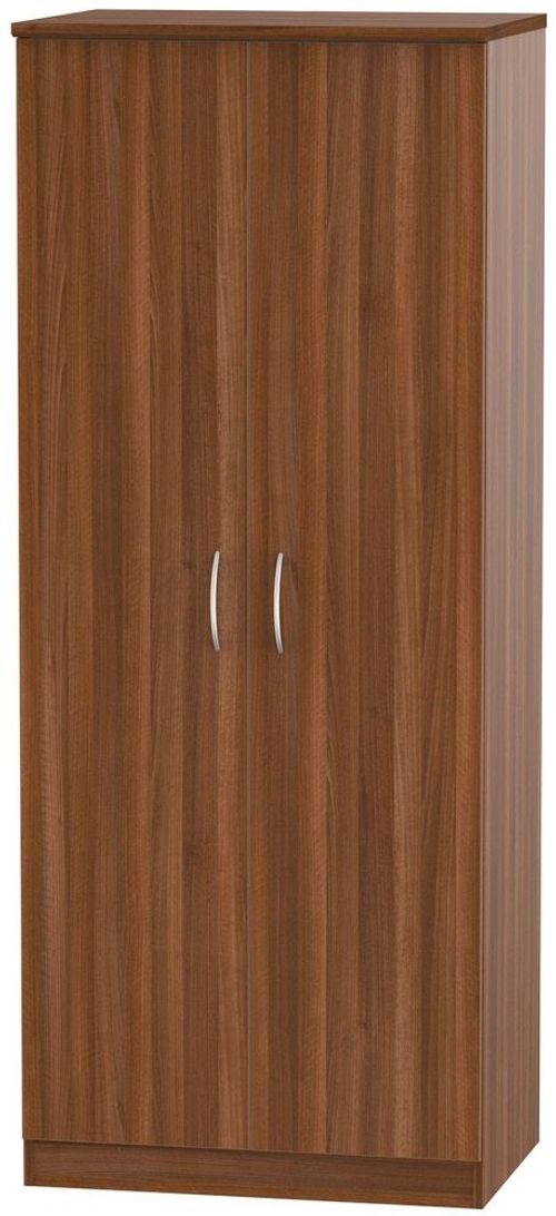 Avon Walnut Effect 2 Door Plain Wardrobe