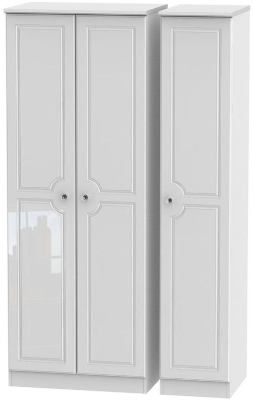 Balmoral White Gloss 3 Door Tall Triple Wardrobe