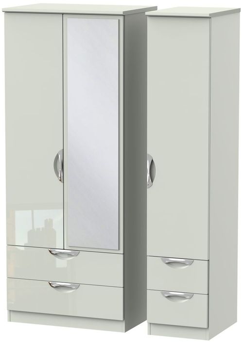 Camden Cashmere 3 Door Combi Wardrobe - 1 Mirror