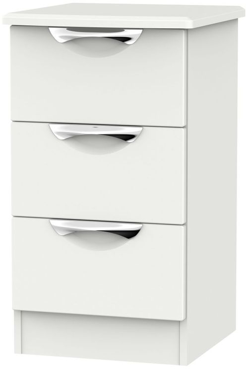 Camden Grey 3 Drawer Beside Cabinet