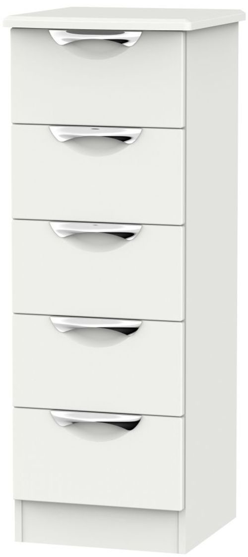 Camden Grey 5 Drawer Narrow Chest