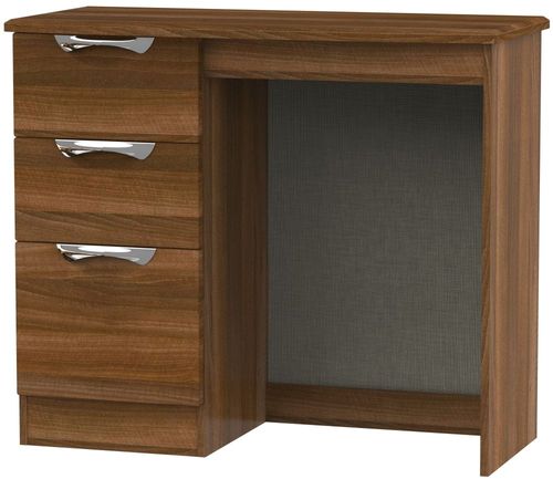 Camden Walnut Effect 3 Drawer Single Dressing Table