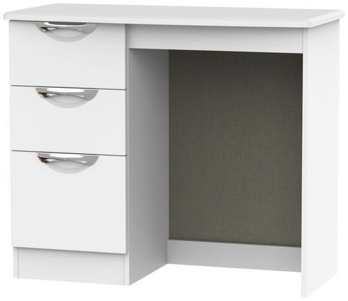 Camden White Matt 3 Drawer Single Dressing Table