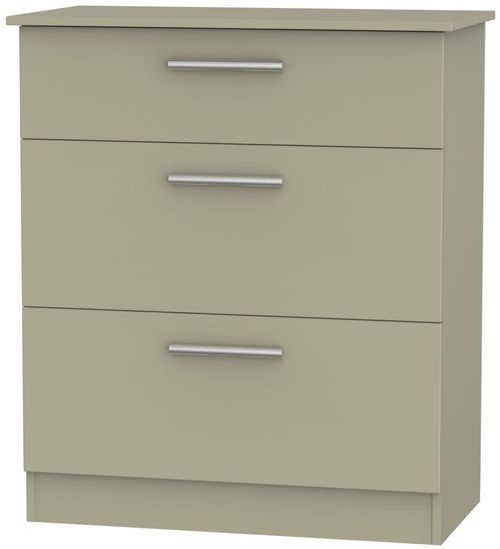 Contrast Mushroom 3 Drawer Deep Chest
