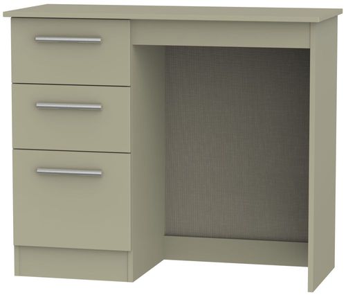Contrast Mushroom 3 Drawer Single Dressing Table