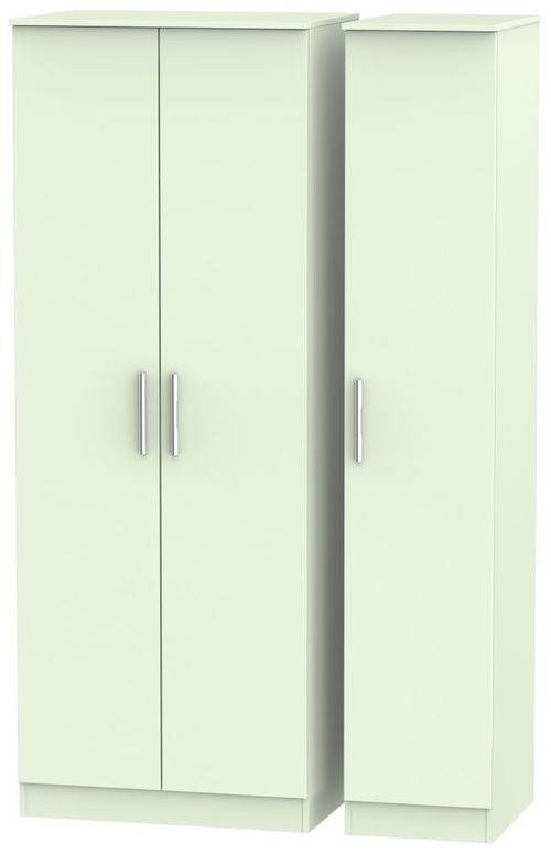 Contrast Cream 3 Door Tall Triple Wardrobe