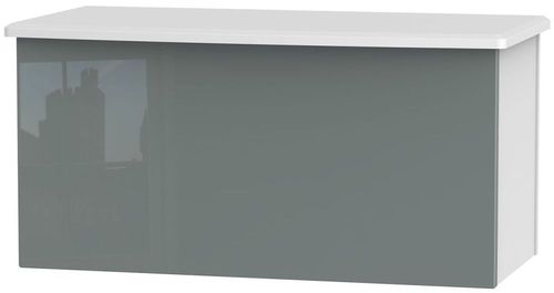 Knightsbridge Grey Gloss and White Blanket Box