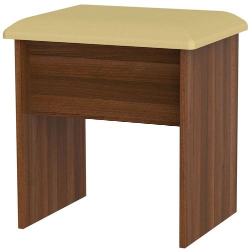 Knightsbridge Walnut Effect Padded Dressing Stool