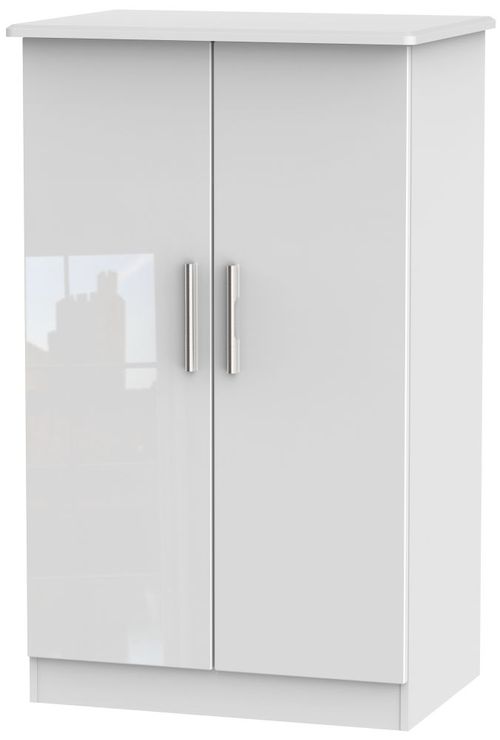 Knightsbridge White Gloss Midi Wardrobe