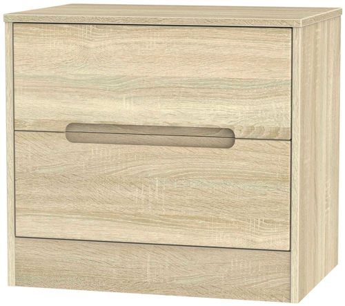 Monaco Oak Effect 2 Drawer Midi Chest