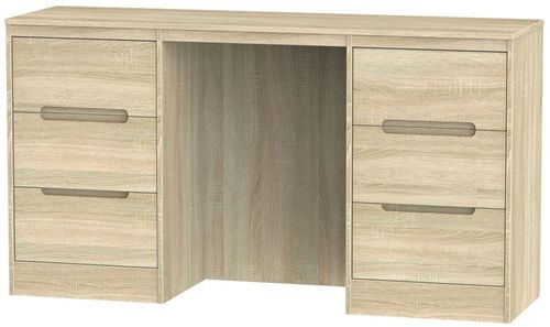 Monaco Oak Effect 6 Drawer Double Dressing Table