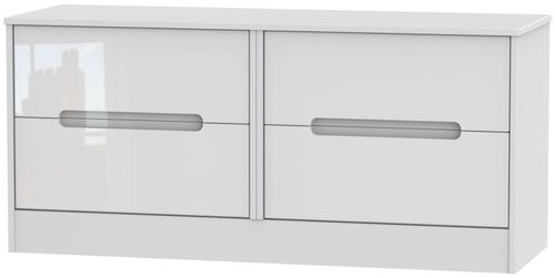 Monaco White Gloss Bed Box