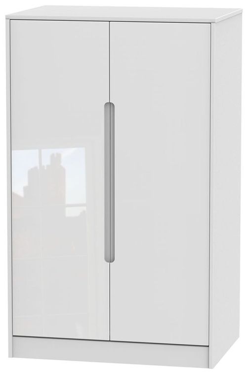 Monaco White Gloss and Cashmere Midi Wardrobe