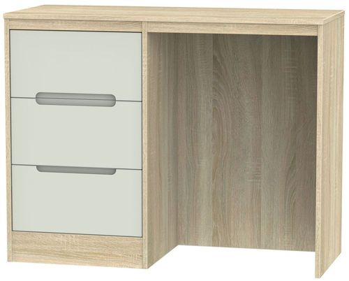 Monaco Cashmere Matt and Oak Effect 3 Drawer Single Dressing Table
