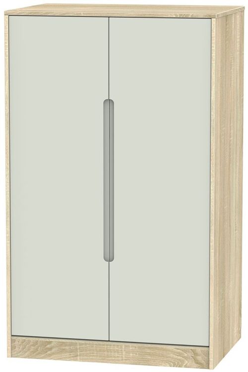 Monaco Cashmere and Oak Effect Midi Wardrobe