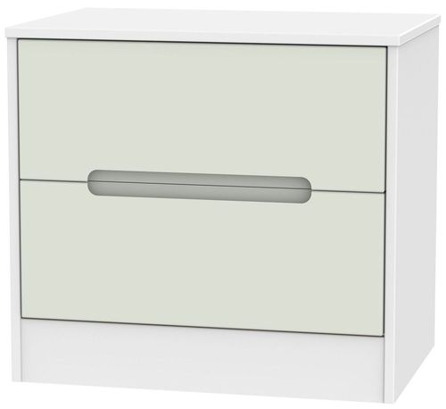 Monaco Cashmere and White 2 Drawer Midi Chest