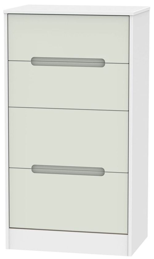 Monaco Cashmere and White 4 Drawer Deep Midi Chest