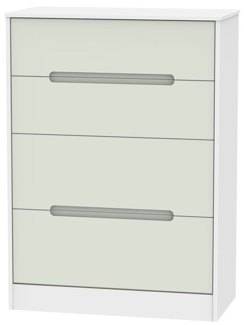 Monaco Cashmere and White 4 Drawer Deep Chest