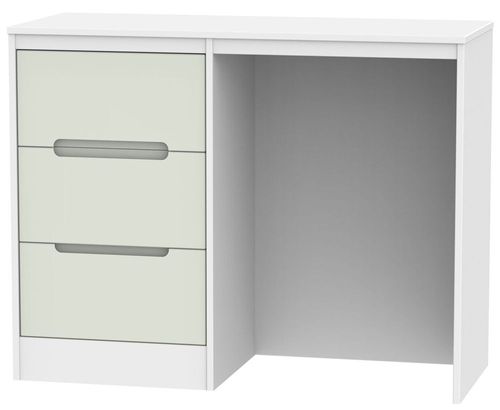 Monaco Cashmere and White 3 Drawer Single Dressing Table