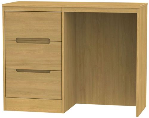 Monaco Modern Oak 3 Drawer Single Dressing Table