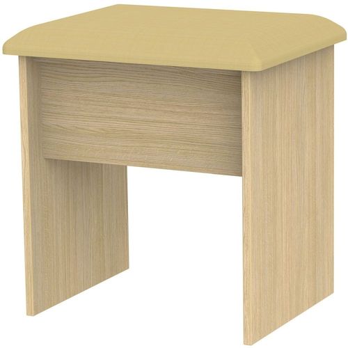 Monaco Light Oak Padded Dressing Stool