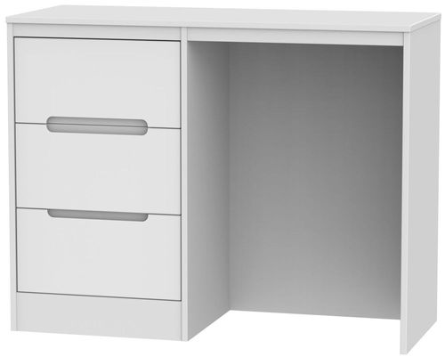 Monaco White 3 Drawer Single Dressing Table