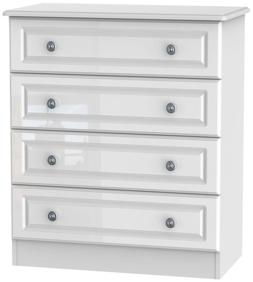 Pembroke White Gloss 4 Drawer Chest