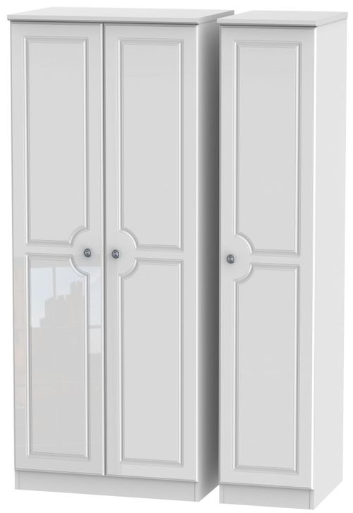 Pembroke White Gloss 3 Door Triple Wardrobe