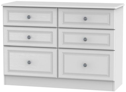 Pembroke White 6 Drawer Midi Chest