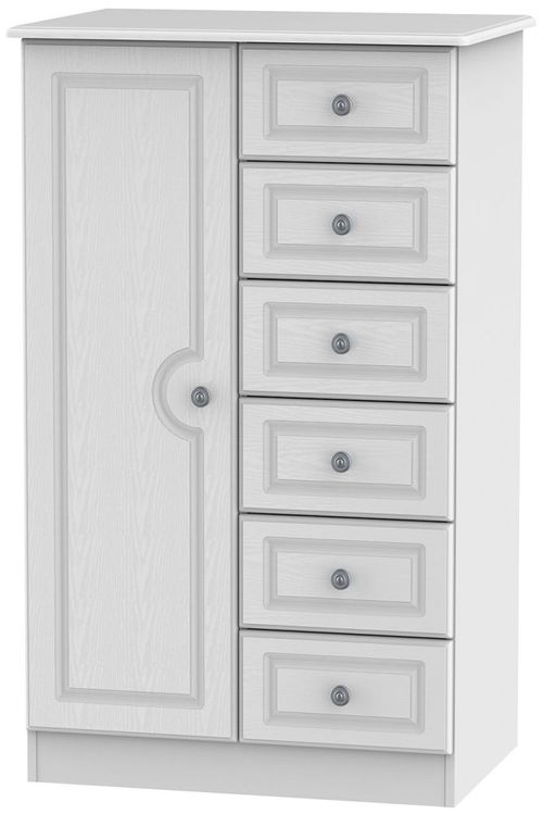 Pembroke White 1 Door Midi Wardrobe