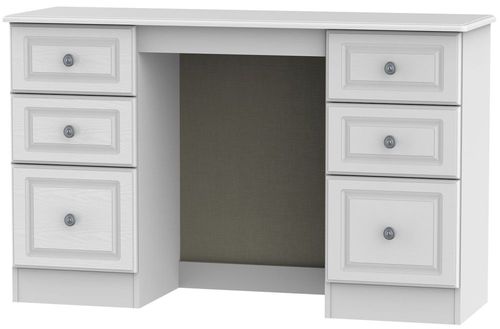 Pembroke White 6 Drawer Double Dressing Table