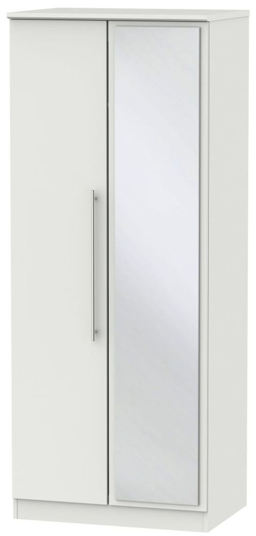 Sherwood Grey 2 Door Wardrobe - 1 Mirror