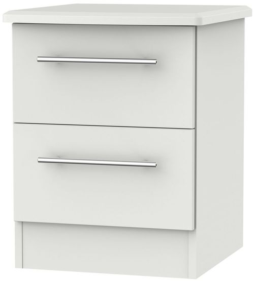 Sherwood Grey 2 Drawer Bedside Cabinet