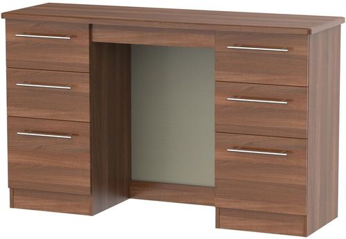 Sherwood Walnut Effect 6 Drawer Double Dressing Table