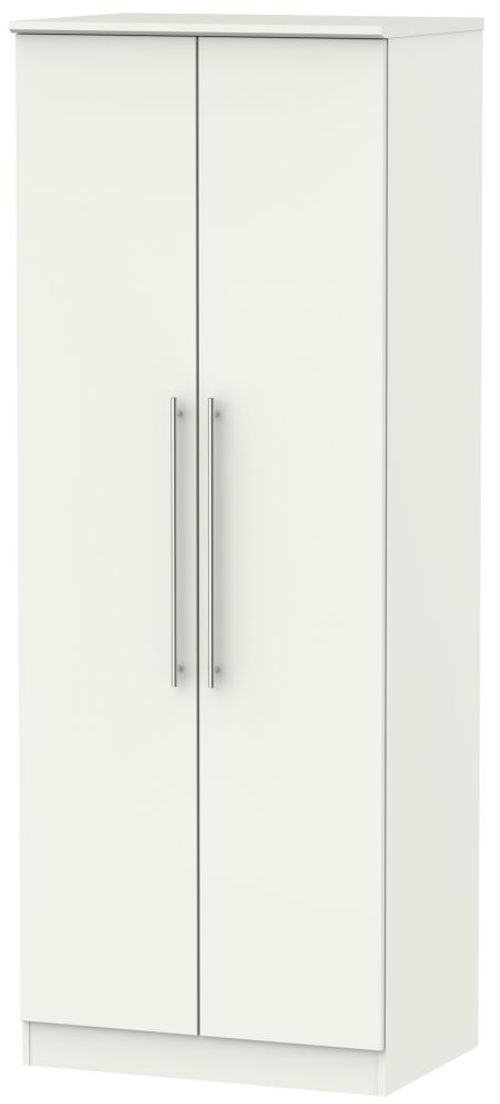 Sherwood Porcelain 2 Door Plain Tall Wardrobe