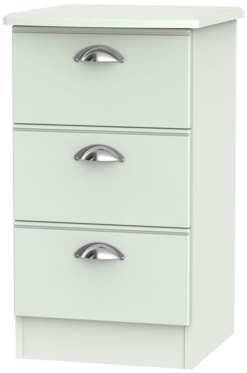 Victoria Grey 3 Drawer Beside Cabinet