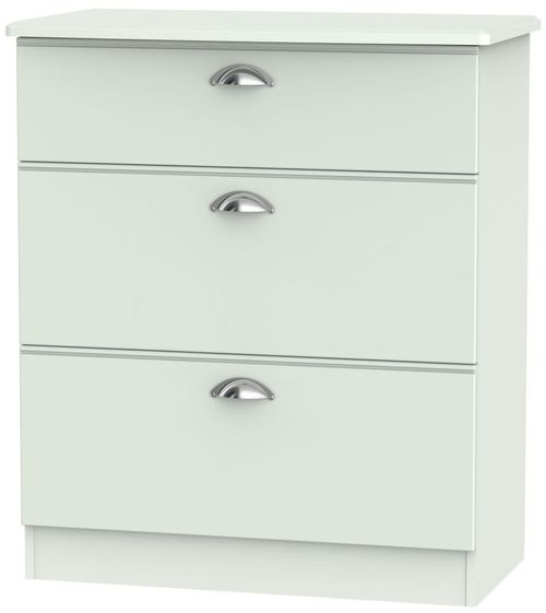 Victoria Grey 3 Drawer Deep Chest