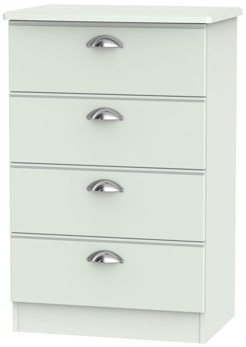 Victoria Grey 4 Drawer Midi Chest