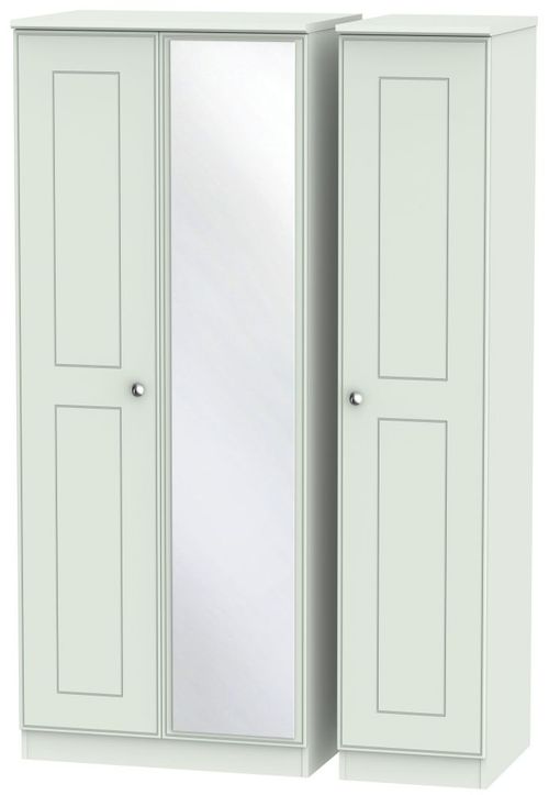 Victoria Grey 3 Door Triple Wardrobe - 1 Mirror