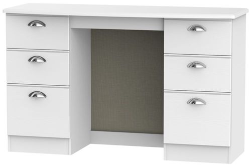 Victoria White 6 Drawer Double Dressing Table