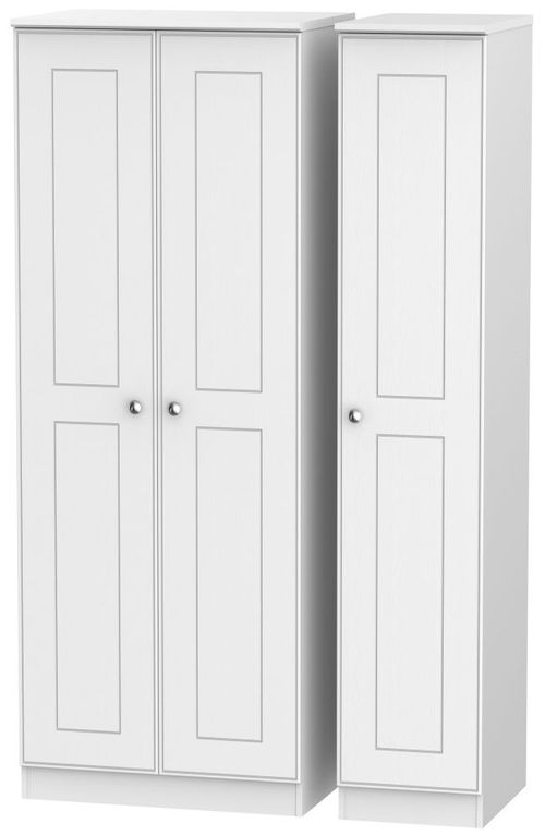 Victoria White 3 Door Tall Triple Wardrobe