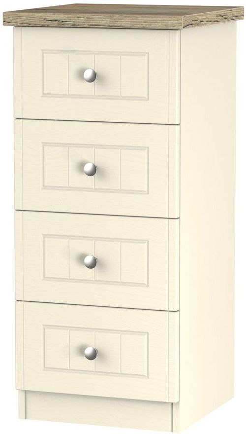 Vienna Cream 4 Drawer Narrow Chest
