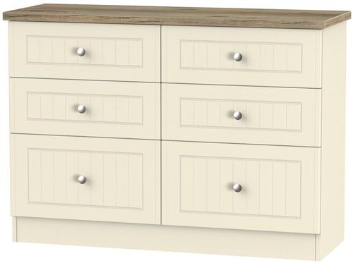 Vienna Cream 6 Drawer Midi Chest